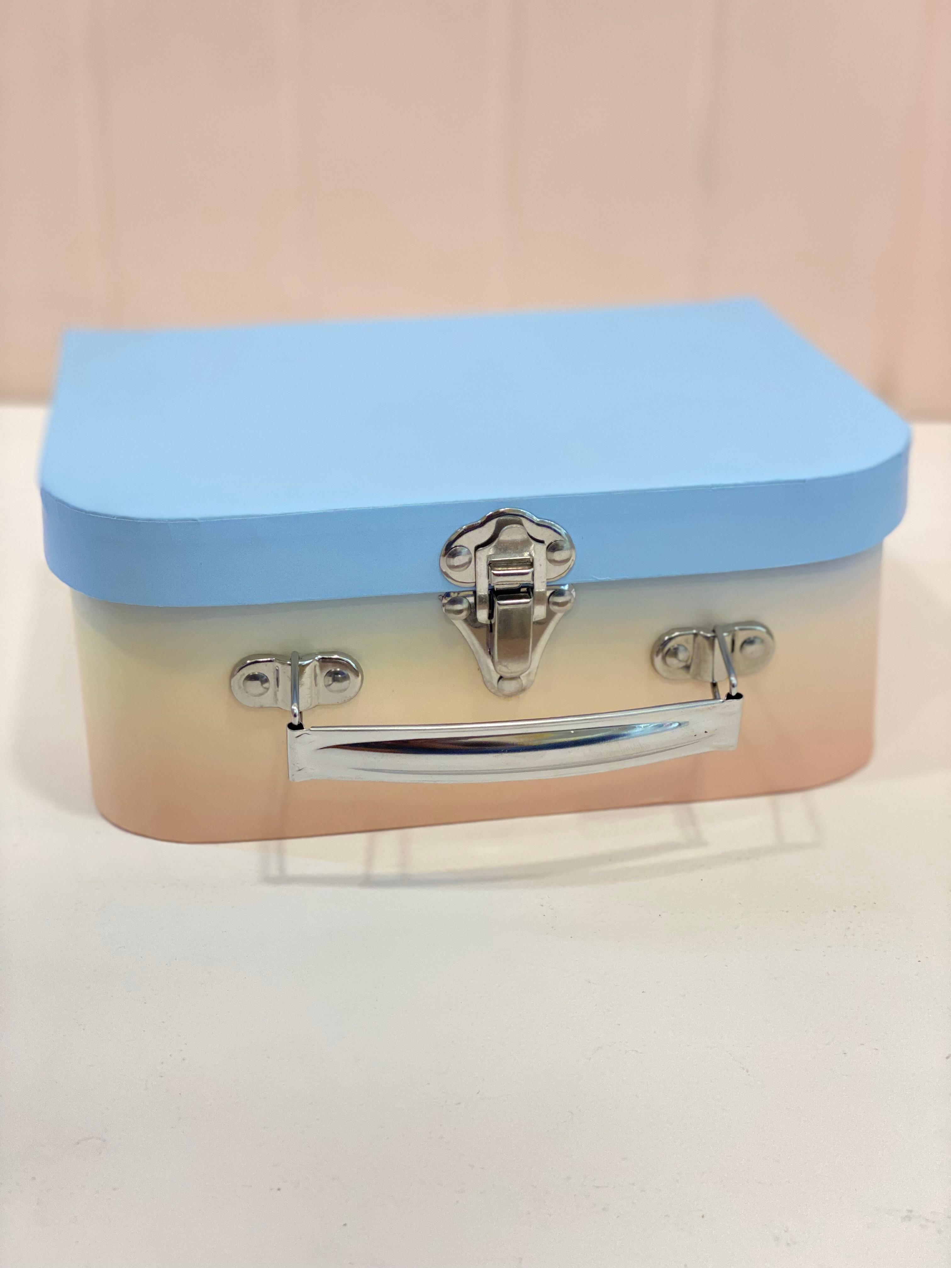 Pastel Mini Suitcase Storage Box with Handle – Decorative Organizer & Gift Storage Case (3 Sizes Available)