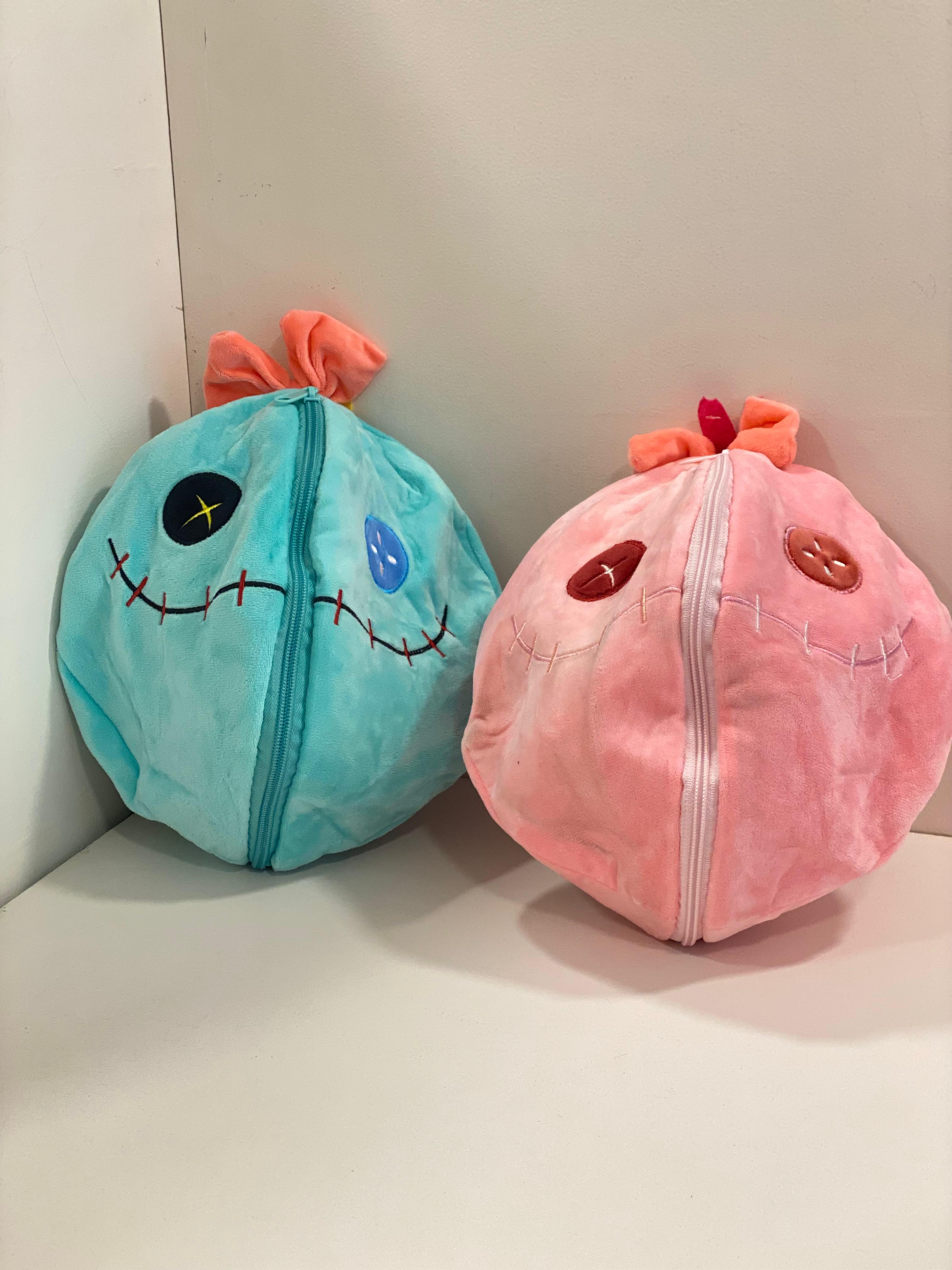 Stitch 2-in-1 Openable Plush Toy – Cute Transforming Stitch Stuffed Toy with Zipper | Soft Cartoon Plush Doll (Pink & Blue)