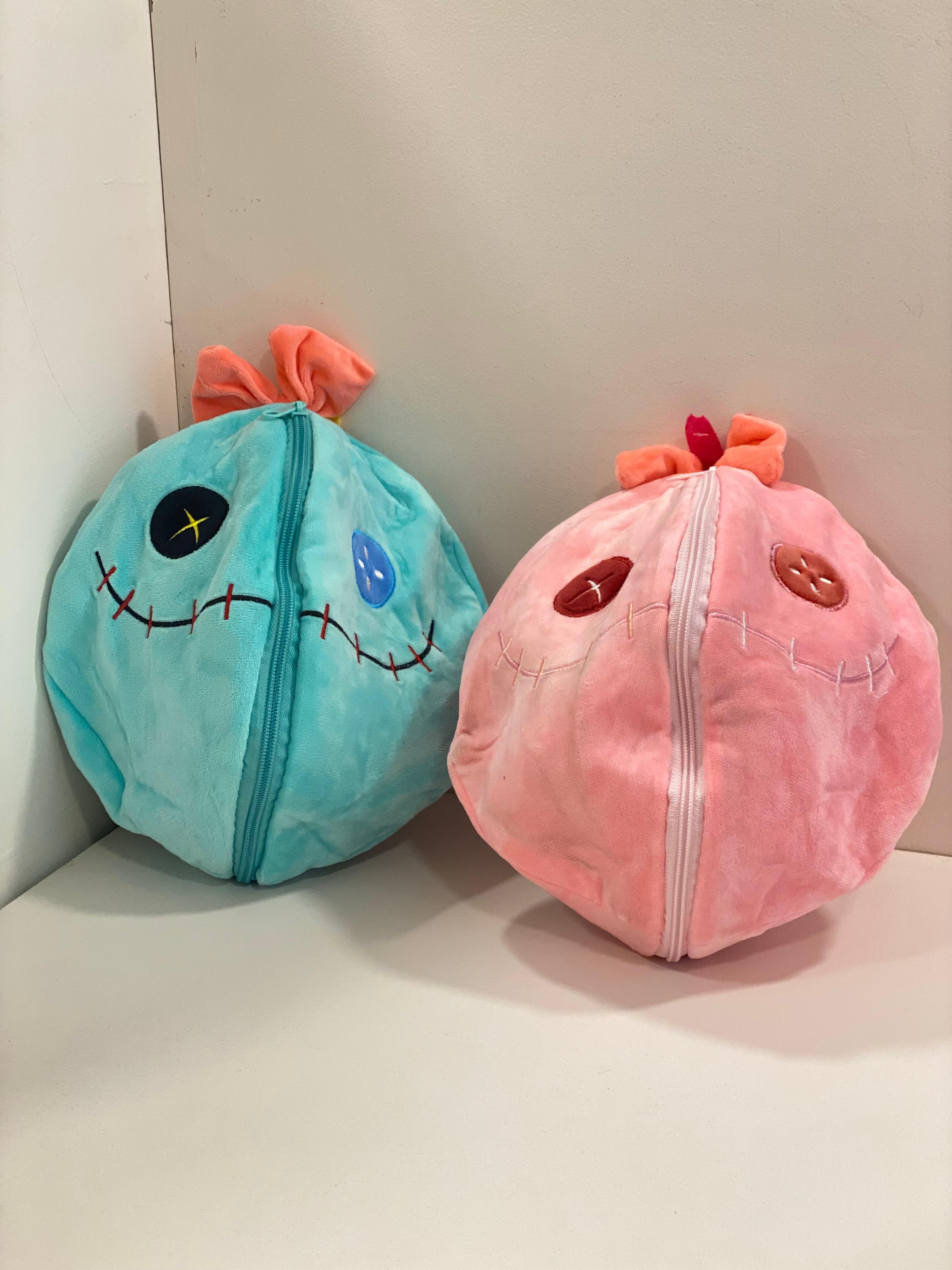 Stitch 2-in-1 Openable Plush Toy – Cute Transforming Stitch Stuffed Toy with Zipper | Soft Cartoon Plush Doll (Pink & Blue)