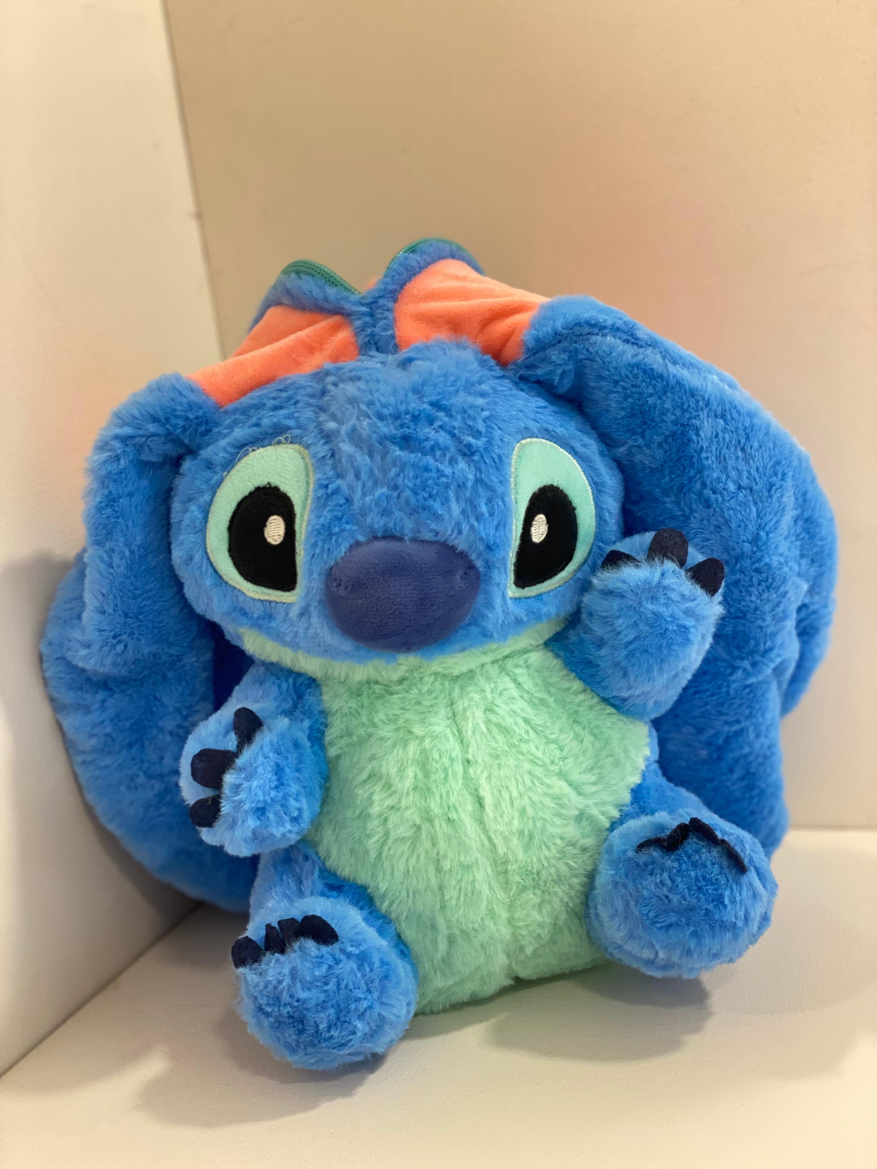 Stitch 2-in-1 Openable Plush Toy – Cute Transforming Stitch Stuffed Toy with Zipper | Soft Cartoon Plush Doll (Pink & Blue)