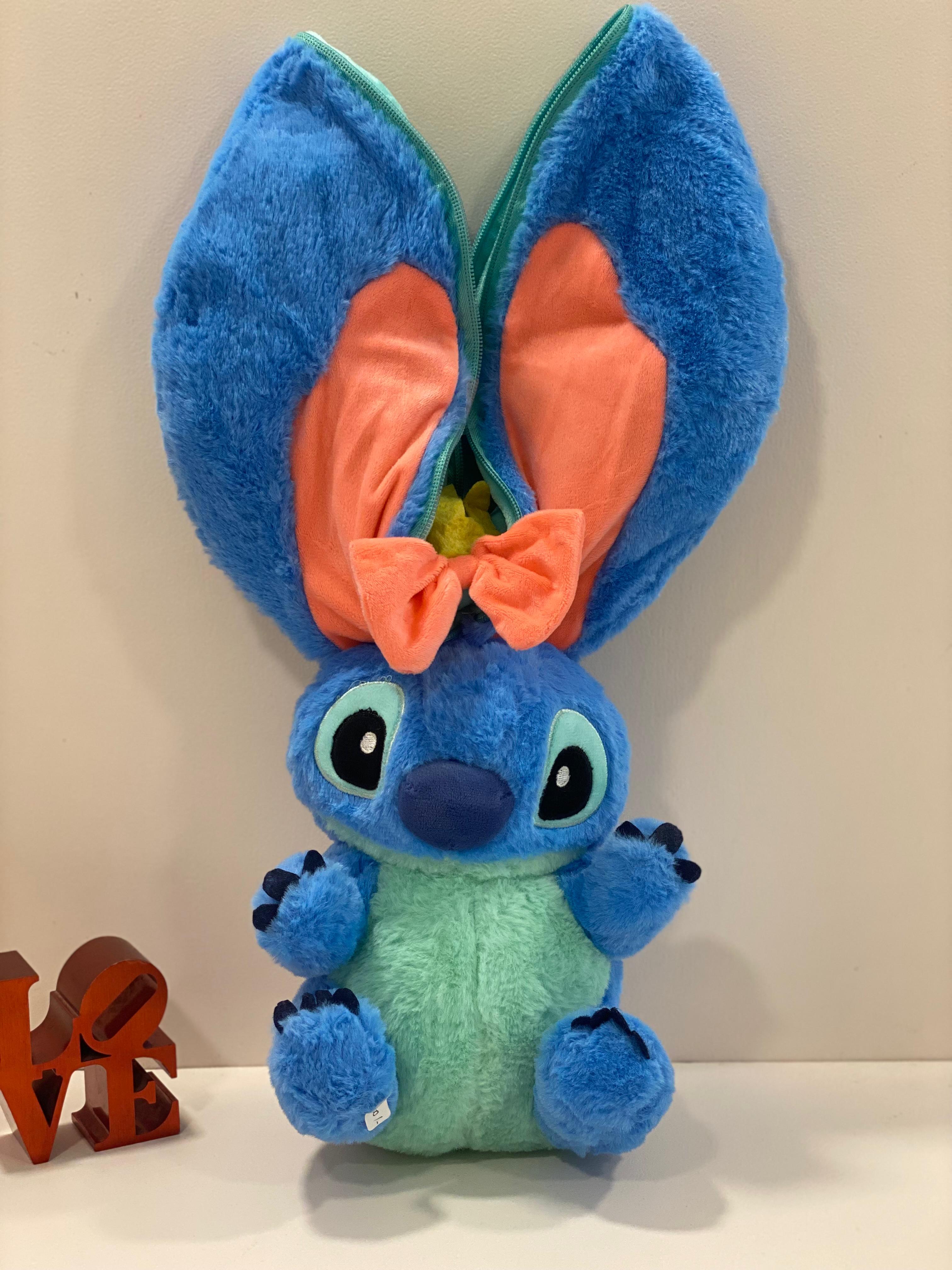 Stitch 2-in-1 Openable Plush Toy – Cute Transforming Stitch Stuffed Toy with Zipper | Soft Cartoon Plush Doll (Pink & Blue)