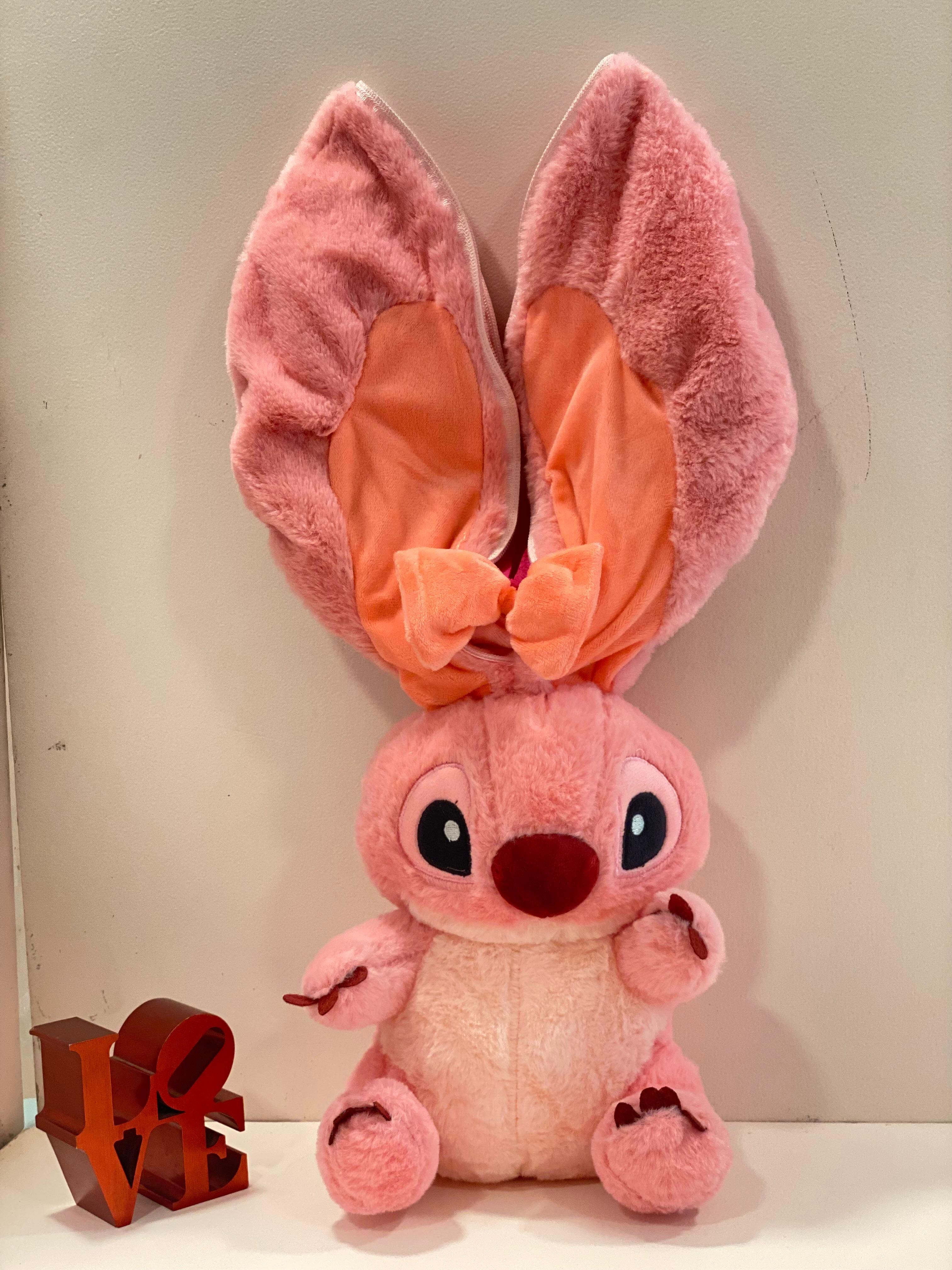 Stitch 2-in-1 Openable Plush Toy – Cute Transforming Stitch Stuffed Toy with Zipper | Soft Cartoon Plush Doll (Pink & Blue)