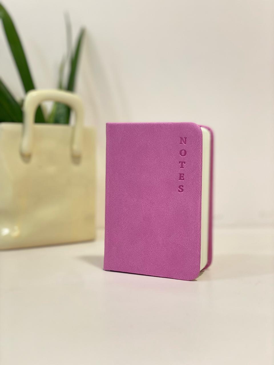 Pastel Faux-Leather Agenda Mini Notebook