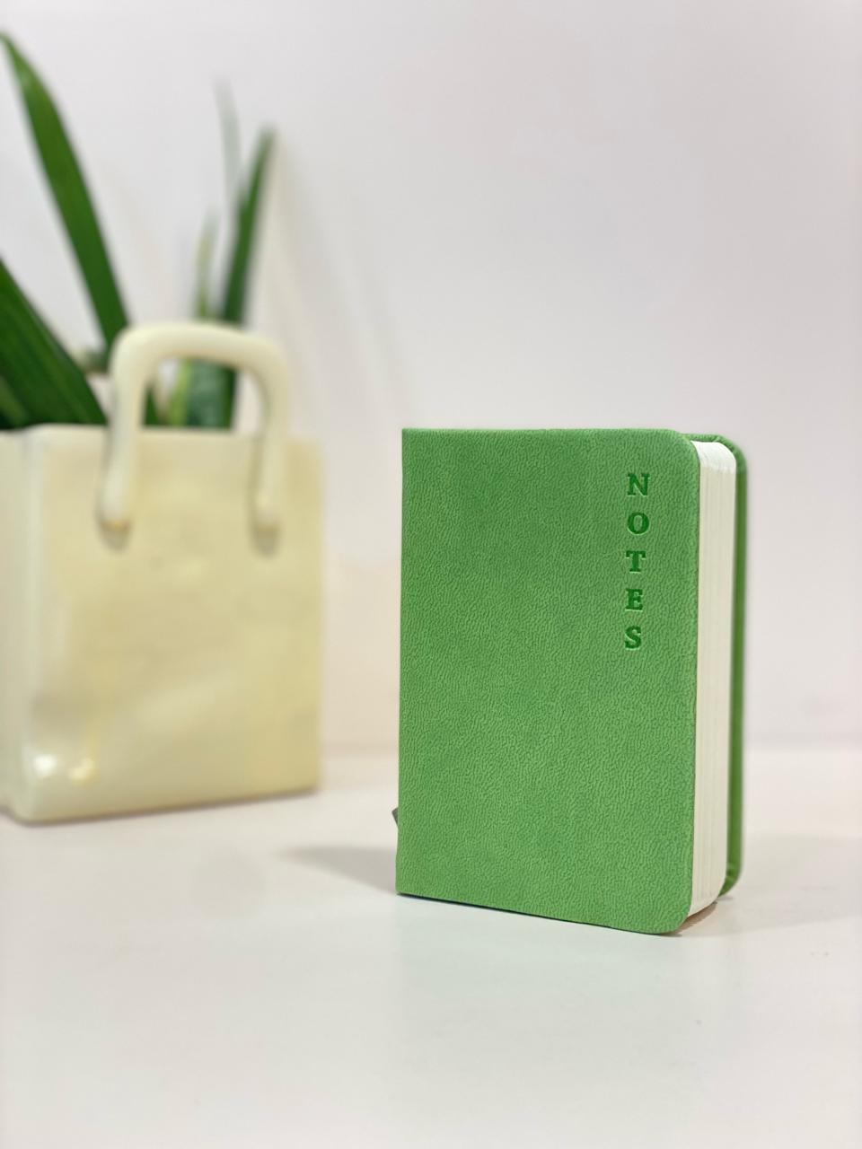 Pastel Faux-Leather Agenda Mini Notebook