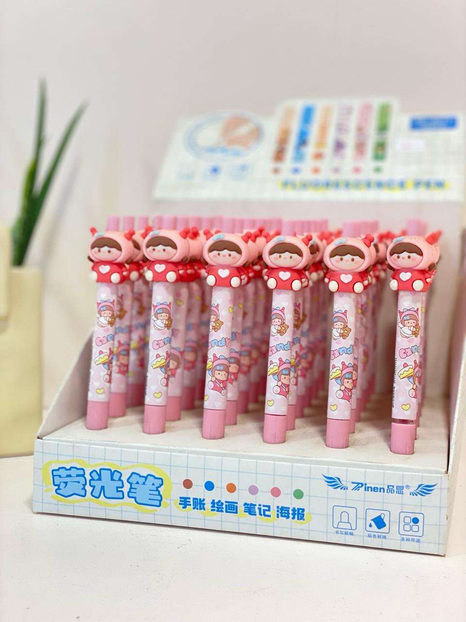 Kawaii Pastel Chibi Character Highlighter Pen