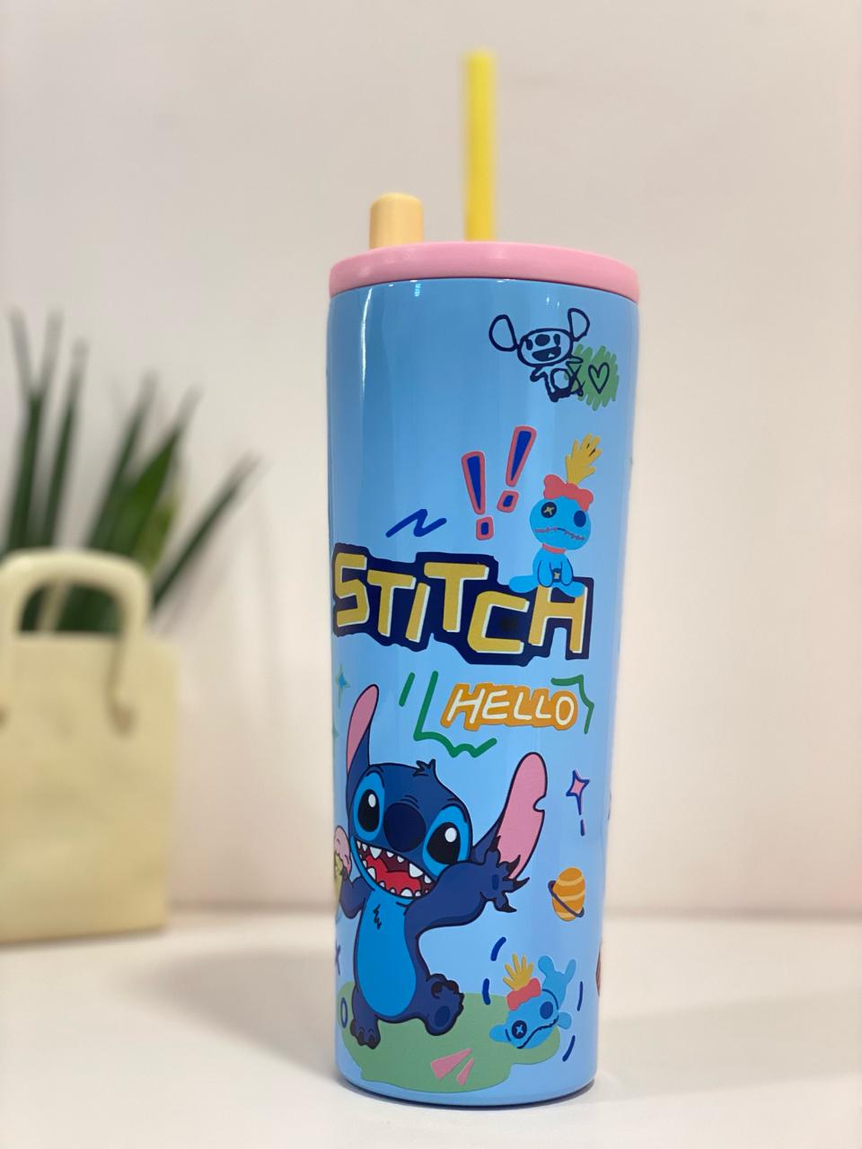 Sky Blue Character Insulated Straw Flask
