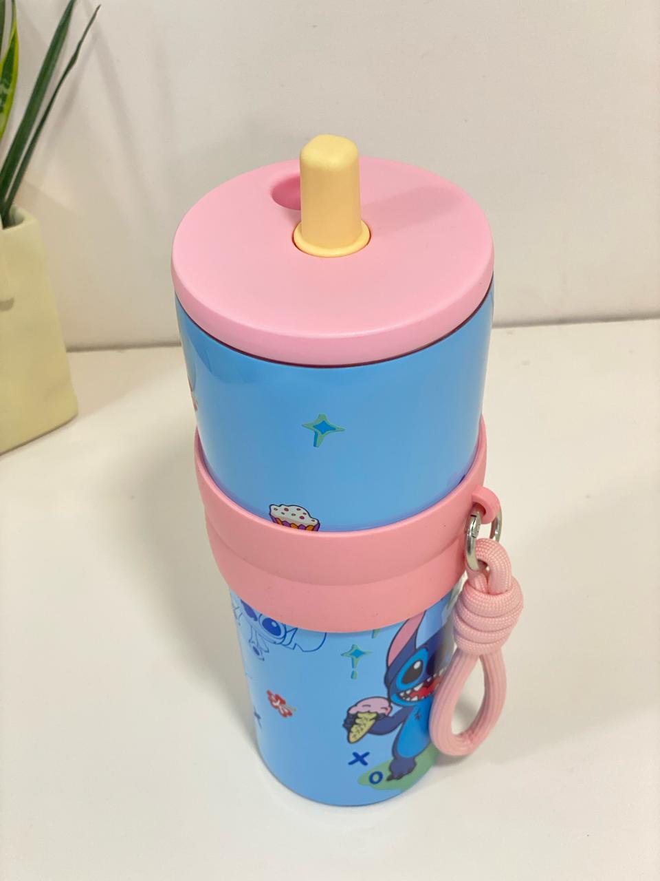 Sky Blue Character Insulated Straw Flask