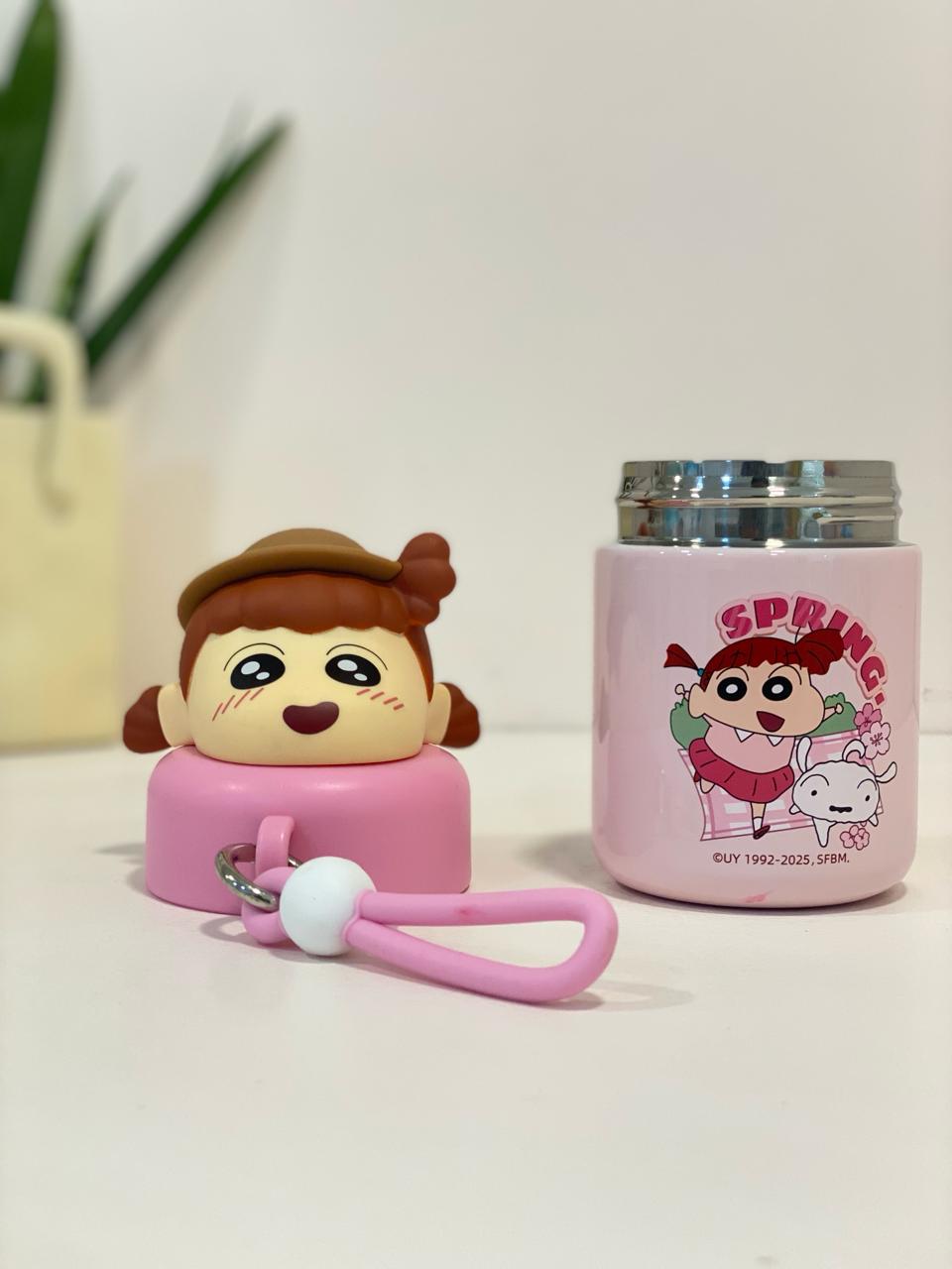 Pastel Shinchan Character Insulated Mini Thermos