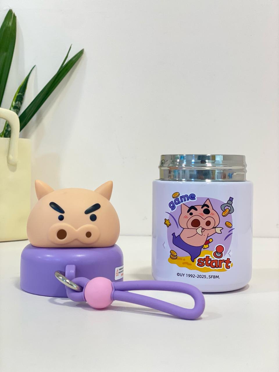 Pastel Shinchan Character Insulated Mini Thermos
