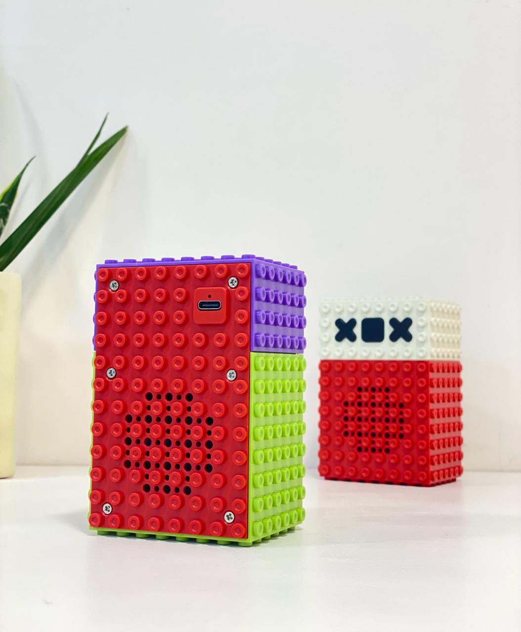 Retro Building-Block Portable Bluetooth Speaker