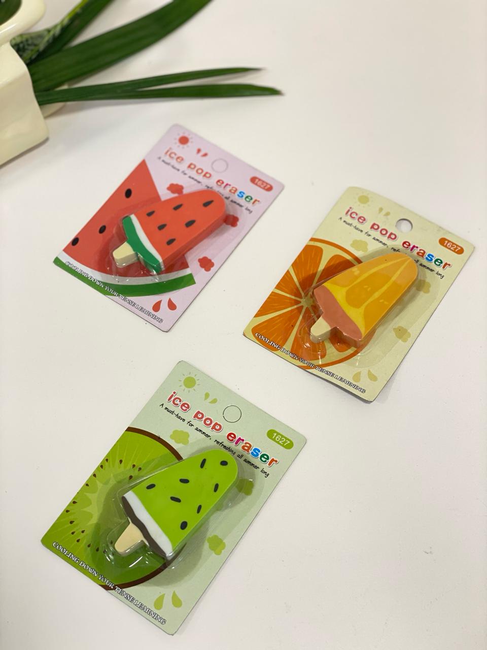 Kawaii Fruit Ice Pop Pocket Eraser