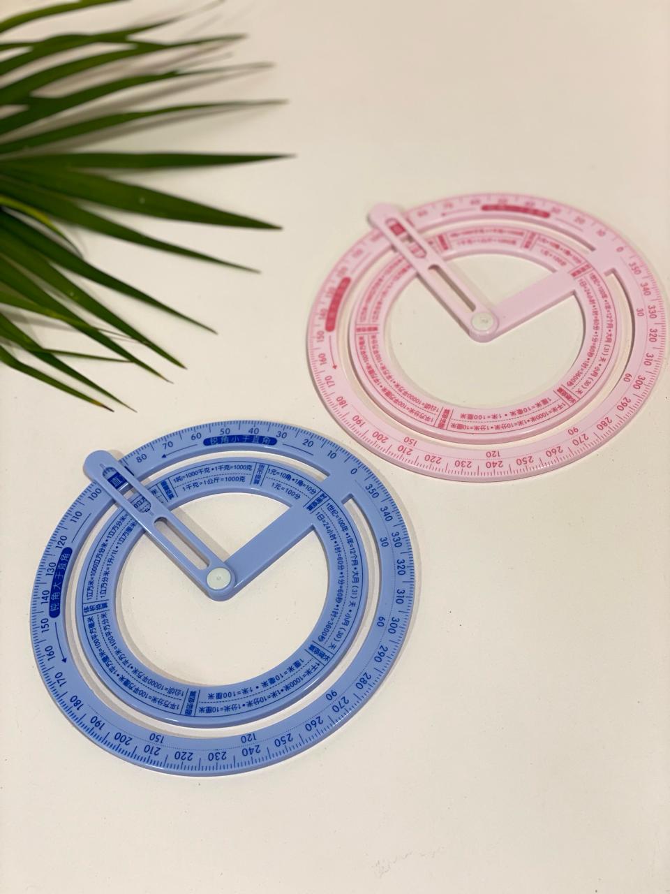 Pastel Geometric 360° Circular Protractor