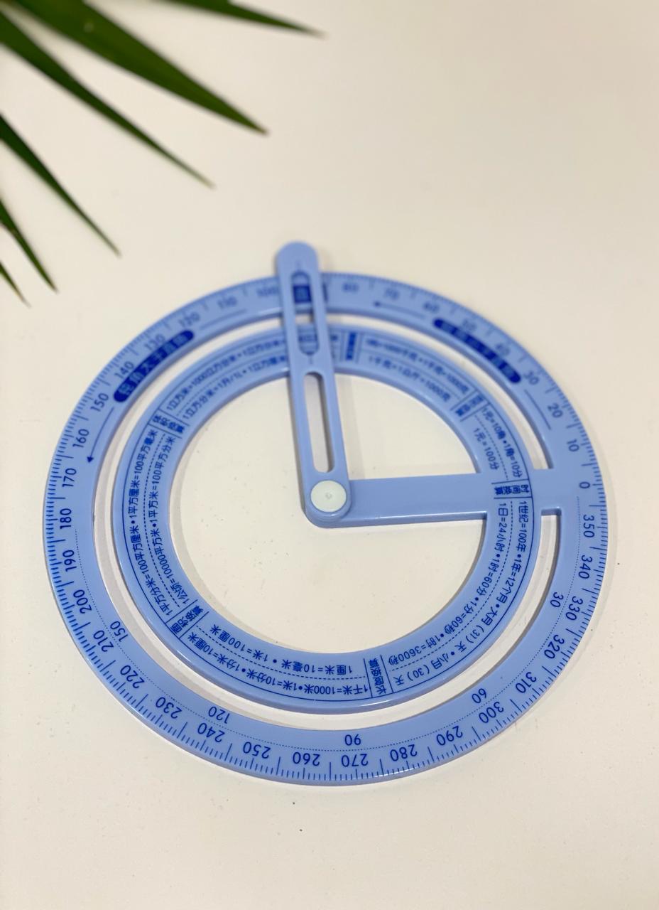 Pastel Geometric 360° Circular Protractor