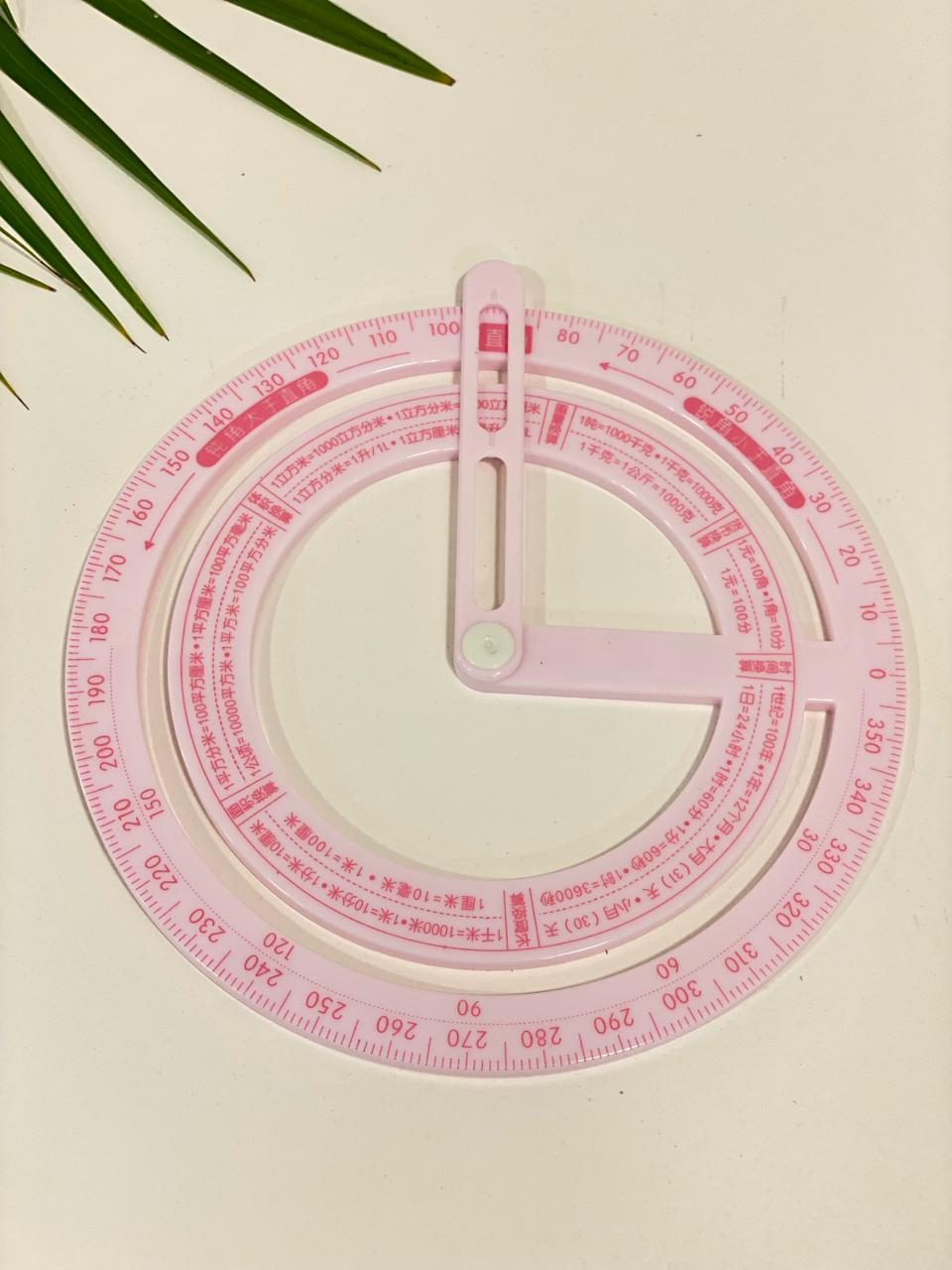 Pastel Geometric 360° Circular Protractor