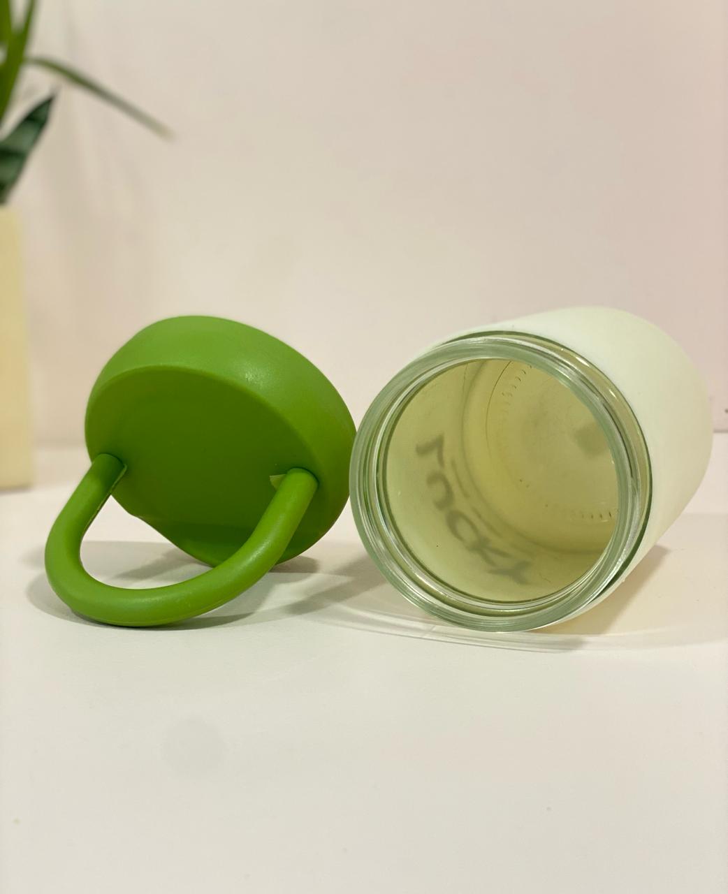 Minimalist "Lucky" Frosted Glass Water Bottle