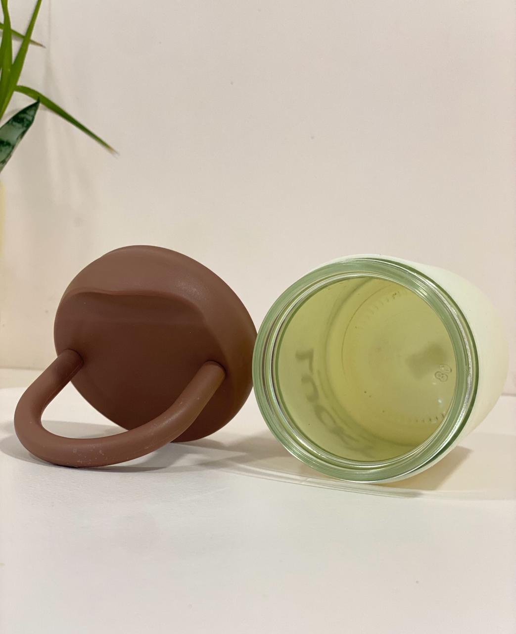 Minimalist "Lucky" Frosted Glass Water Bottle