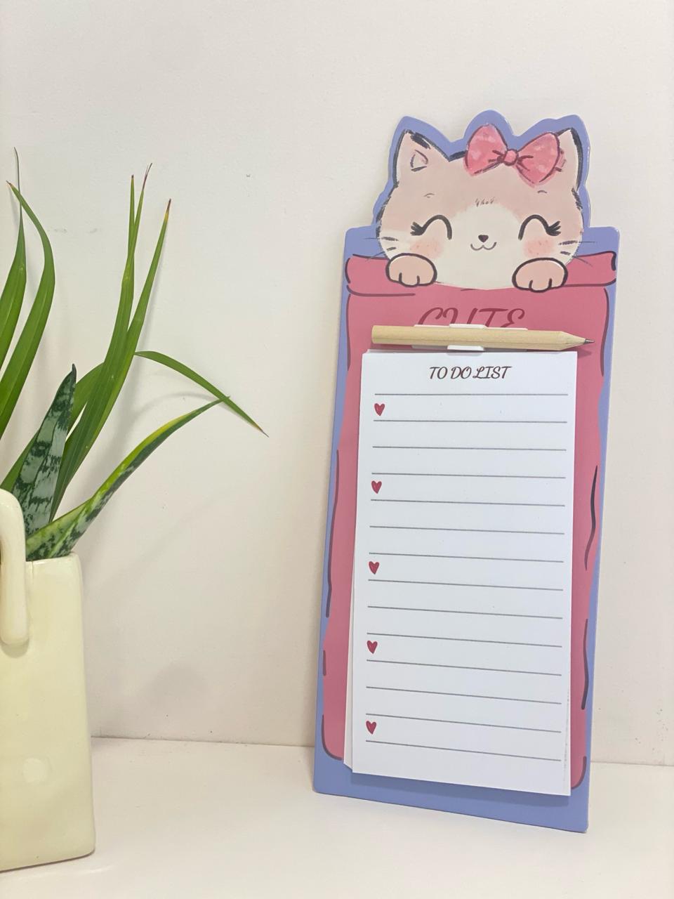 Kawaii Animal Magnetic To-Do List Clipboard