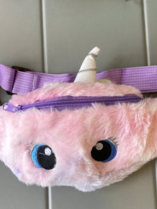 Big Eye Unicorn Fur Waist Bag