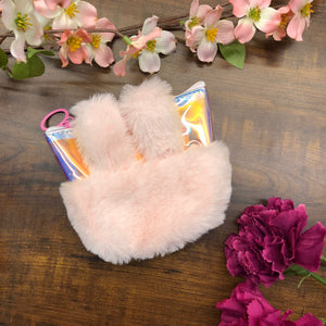 Bunny Fur Holographic Pouch
