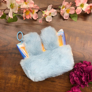 Bunny Fur Holographic Pouch