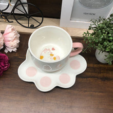 Load image into Gallery viewer, Kitty Paw Cup With Saucer- Clearance Sale
