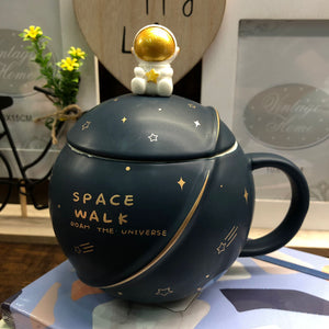 Space Walk Mug with Astronaut Spoon & Lid - Clearance Sale