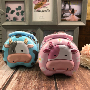Cow Print Money Bank with Lock