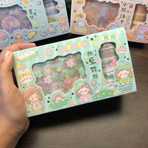 Cute Girl Washi Tape With Sticker sheet