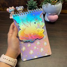 Load image into Gallery viewer, Unicorn Holographic Spiral Diary
