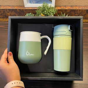 Classy Thermal Cup & bottle Set With Temp Indicator- Clearance Sale