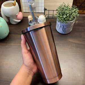 Stainless Steel Tumbler With Straw - Clearance Sale