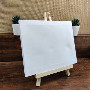 Painting blank canvas with wooden stand (20cmx25 cm)