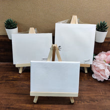 Load image into Gallery viewer, Painting blank canvas with wooden stand (20cmx25 cm)
