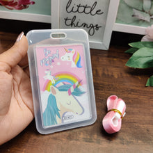 Load image into Gallery viewer, Unicorn Student Neck ID card with neck band
