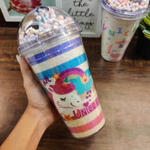 Load image into Gallery viewer, Unicorn Floating Bubbles Jumbo Sipper
