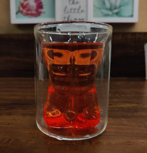 Muscle & Abs Transparent Glass Cup - Clearance Sale