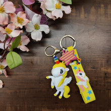 Load image into Gallery viewer, Flying Baby Unicorn Keychain
