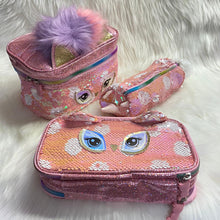 Load image into Gallery viewer, Premium Sequin Vanity Pouch Plush Peach- Clearance Sale
