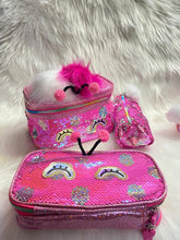 Load image into Gallery viewer, Premium Sequin Vanity Pouch - Signature Pink : CLEARANCE SALE
