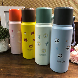 Animal Face Print Flask : ASSORTED COLOUR